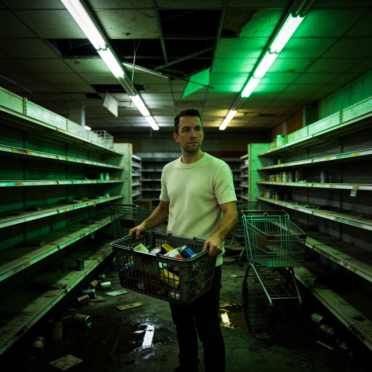 Atomic - Twitch Streamer in an empty wasteland storefront